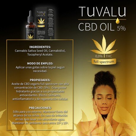 Aceite CBD Tuvalu, DeniPharma, 5% y 10%